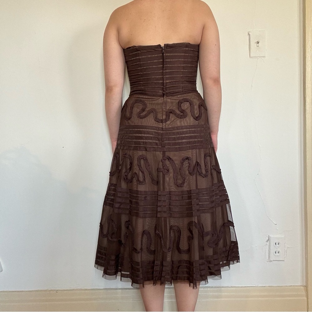 BCBG Max Azria Brown Prom Dress - Picture 8 of 11
